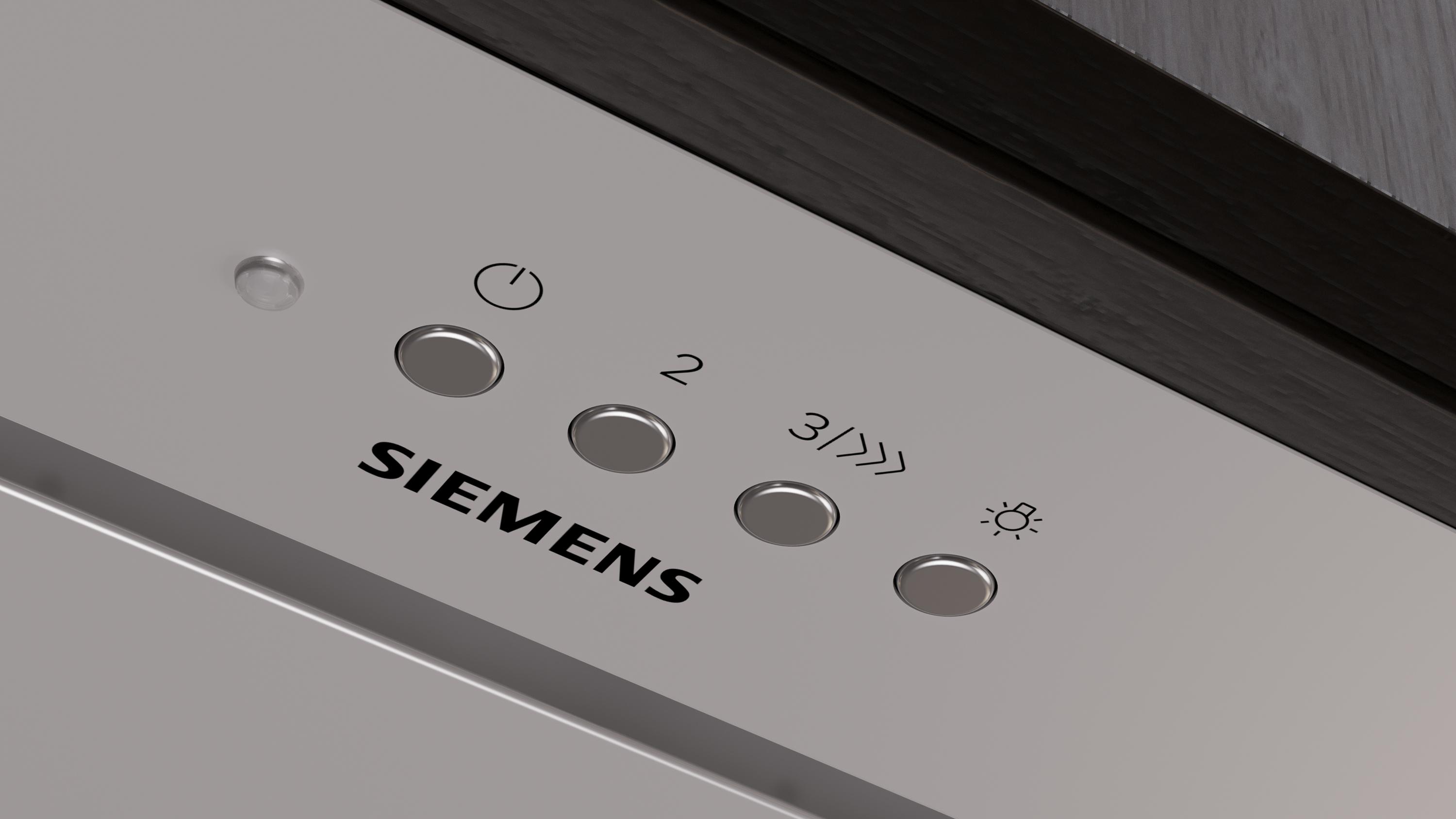 Siemens LB56NAC50 iQ500 Lüfterbaustein, 52 cm breit, Ab-/Umluft, LED-Beleuchtung, cleanAir Plus, Edelstahl, B