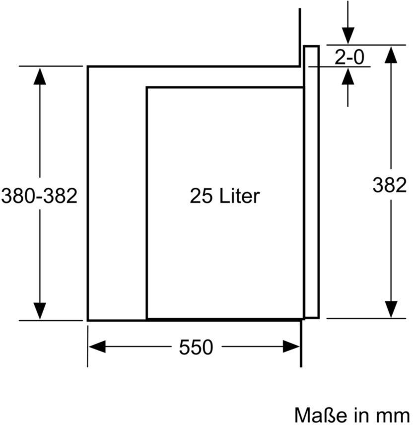 Siemens BE555LMS0 Mikrowelle (Einbau) / 59,4 cm / Elektronikuhr / Seitlich öffnende Drehtür / Edelst