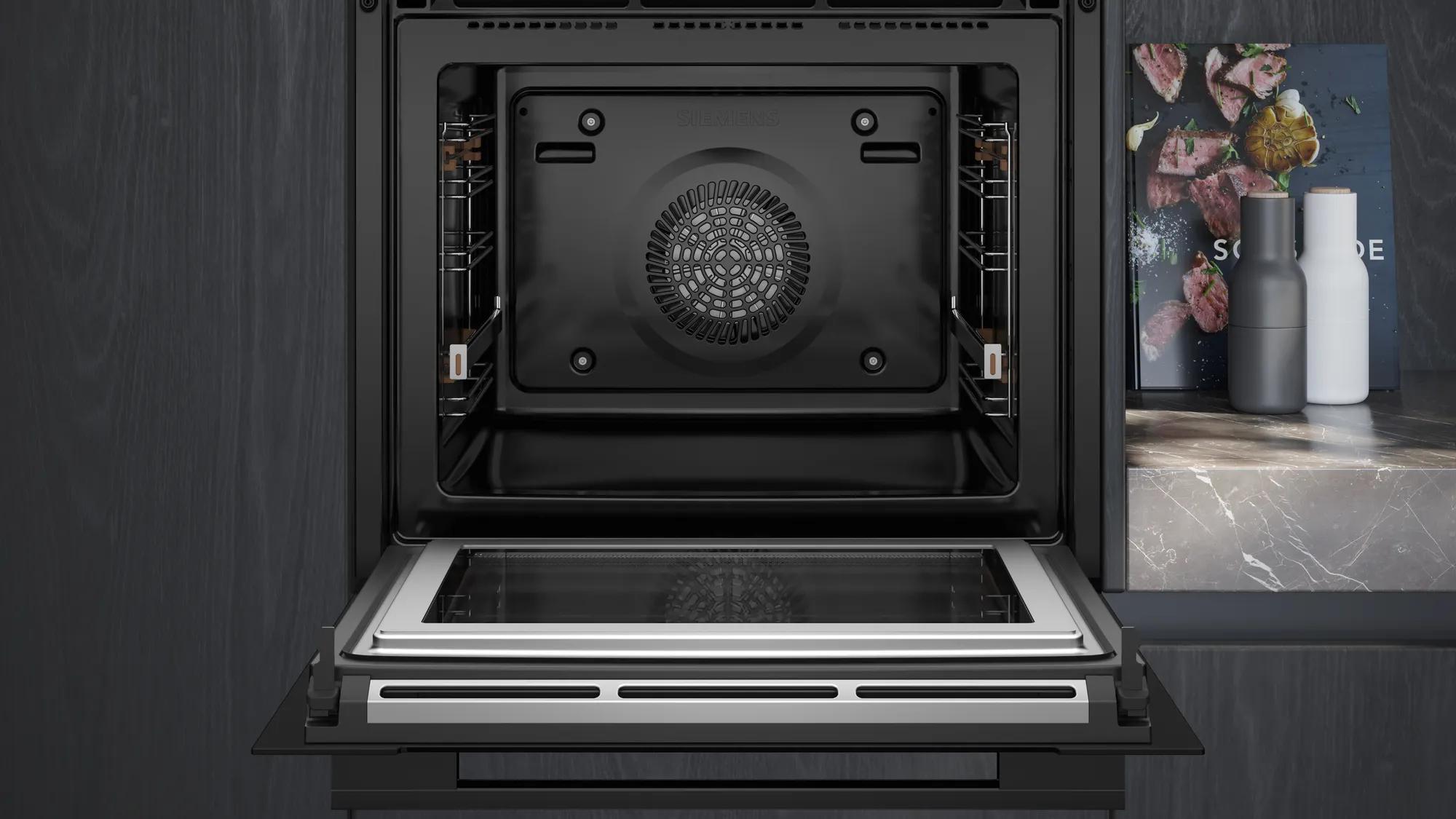 Siemens iQ700 HM778GMB1 Backofen 67 l 3600 W Schwarz