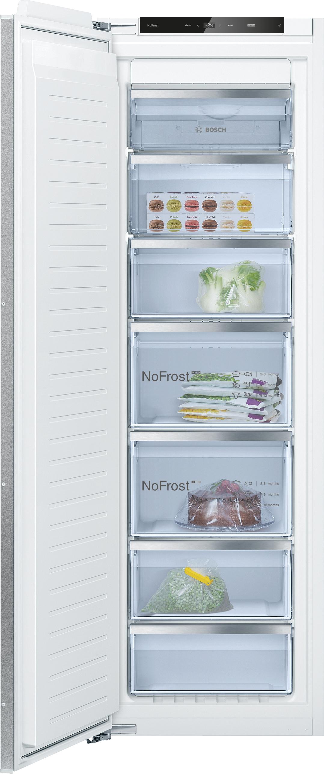 Bosch GIN81ACE0 Serie 6, Einbau-Gefrierschrank, 177.2 x 55.8 cm, Flachscharnier mit Softeinzug