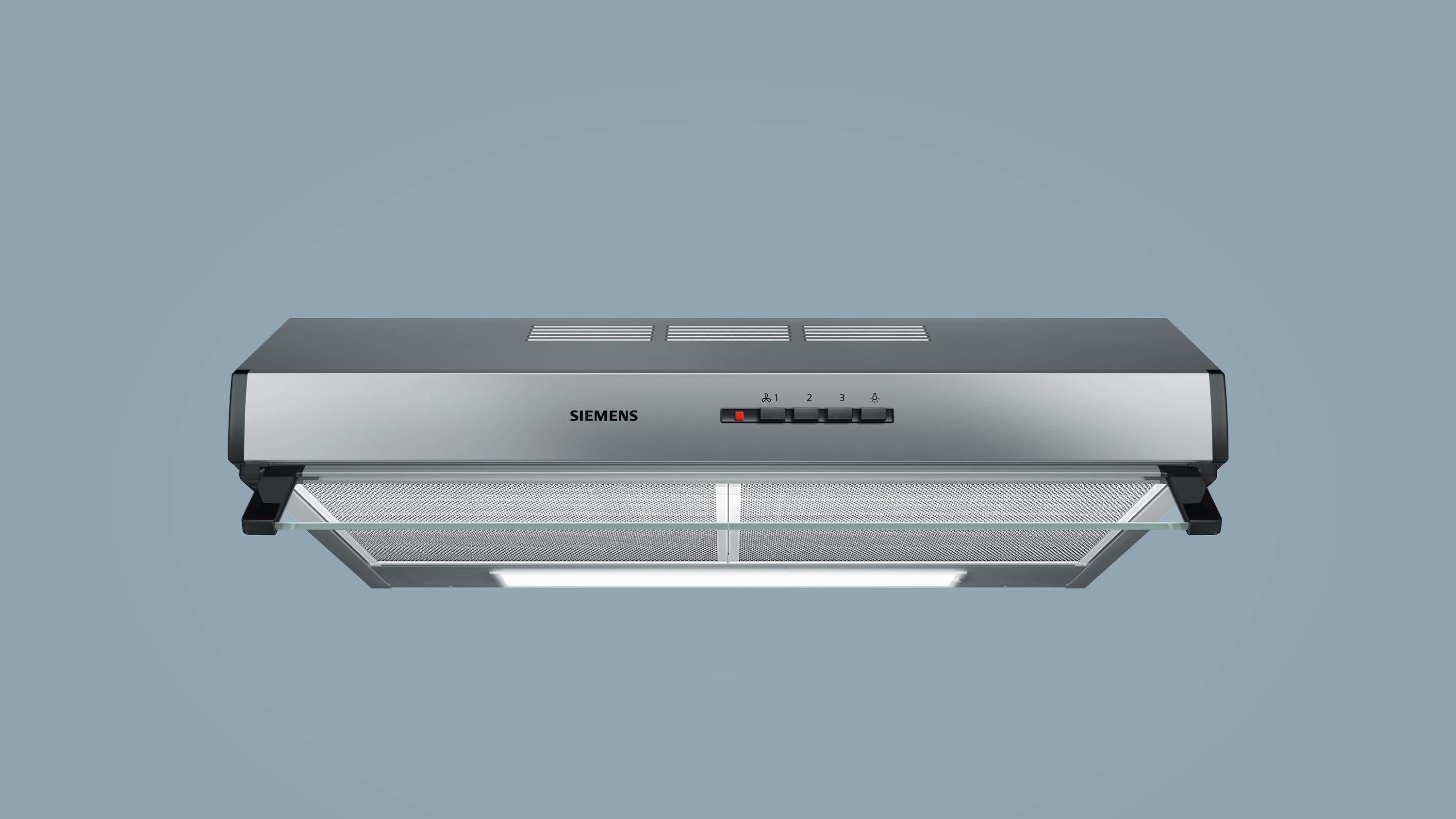 Siemens LU63LCC50 Unterbauhaube, 60 cm breit, Ab- & Umluft, Edelstahl