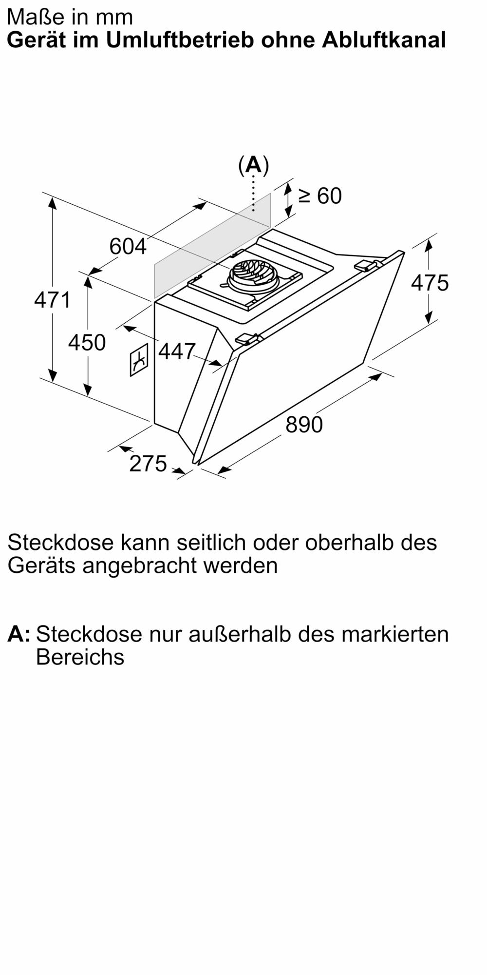 Siemens LC91KLT60 iQ700, Dunst­ab­zugs­hau­be schwarz, 90 cm, Home Connect , A+
