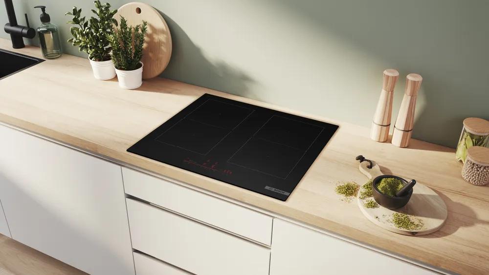 Bosch PVQ61CHB1E 60cm Induktionskochfeld 60 cm Mattschwarz, Rahmenlos