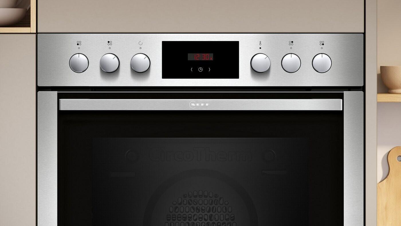 Neff EDX4I0 N30/N50 A+ Einbauherdset mit Induktionskochfeld (E1CCD2AN4 + M56SBF1L0), 60 cm breit, 71 L, Kinderischerung, Edelstahl