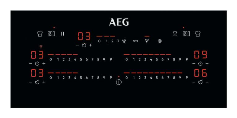 AEG CCE84779CB Autarkes Kochfeld mit integriertem Dunstabzug / Muldenlüfter / WLAN-fähig / Umluft /