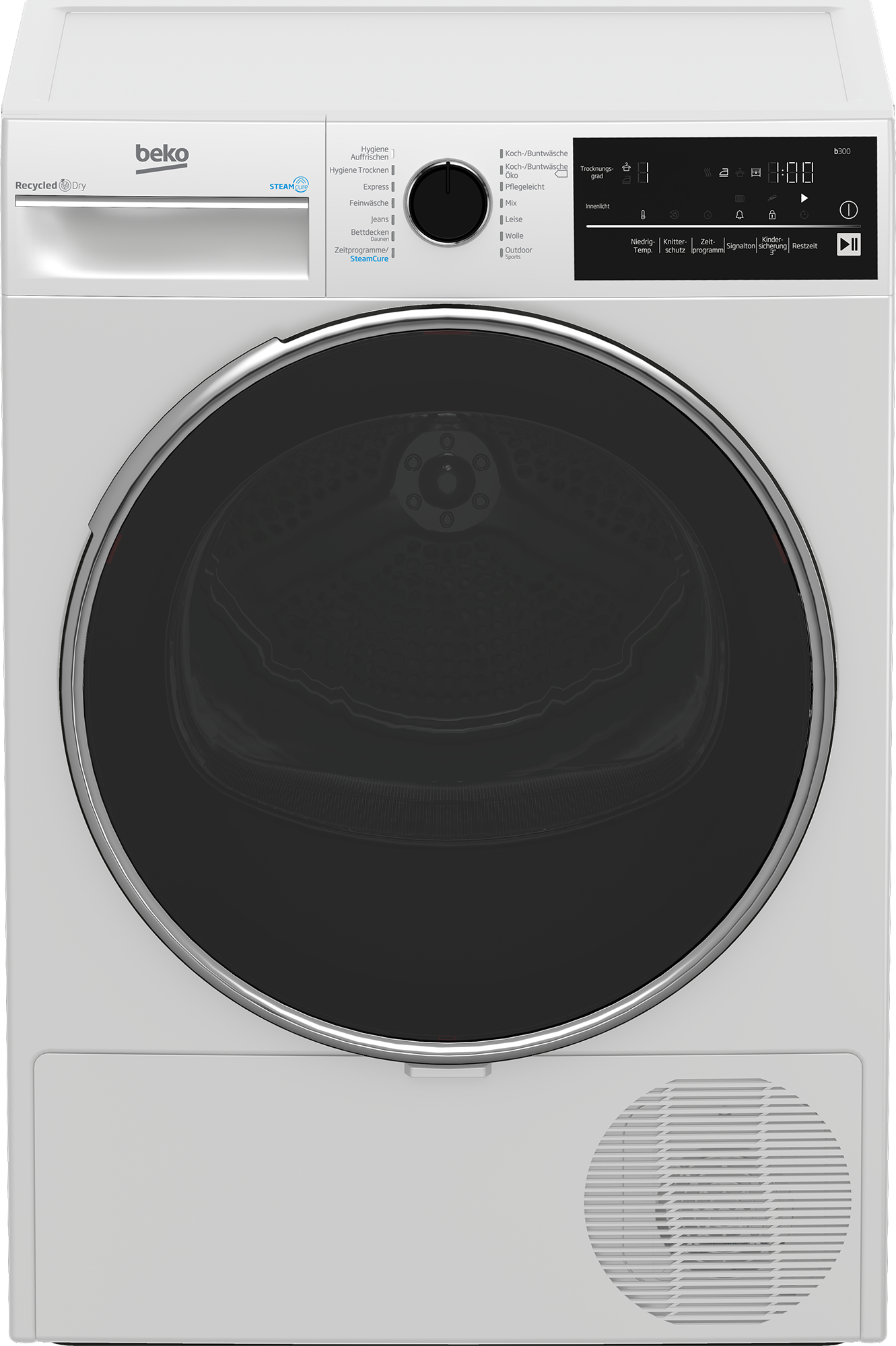 Beko B3T42240S 8kg Wärmepumpentrockner, 60 cm breit, EcoGentle, AquaWave, Silent Programm, weiß, A+++
