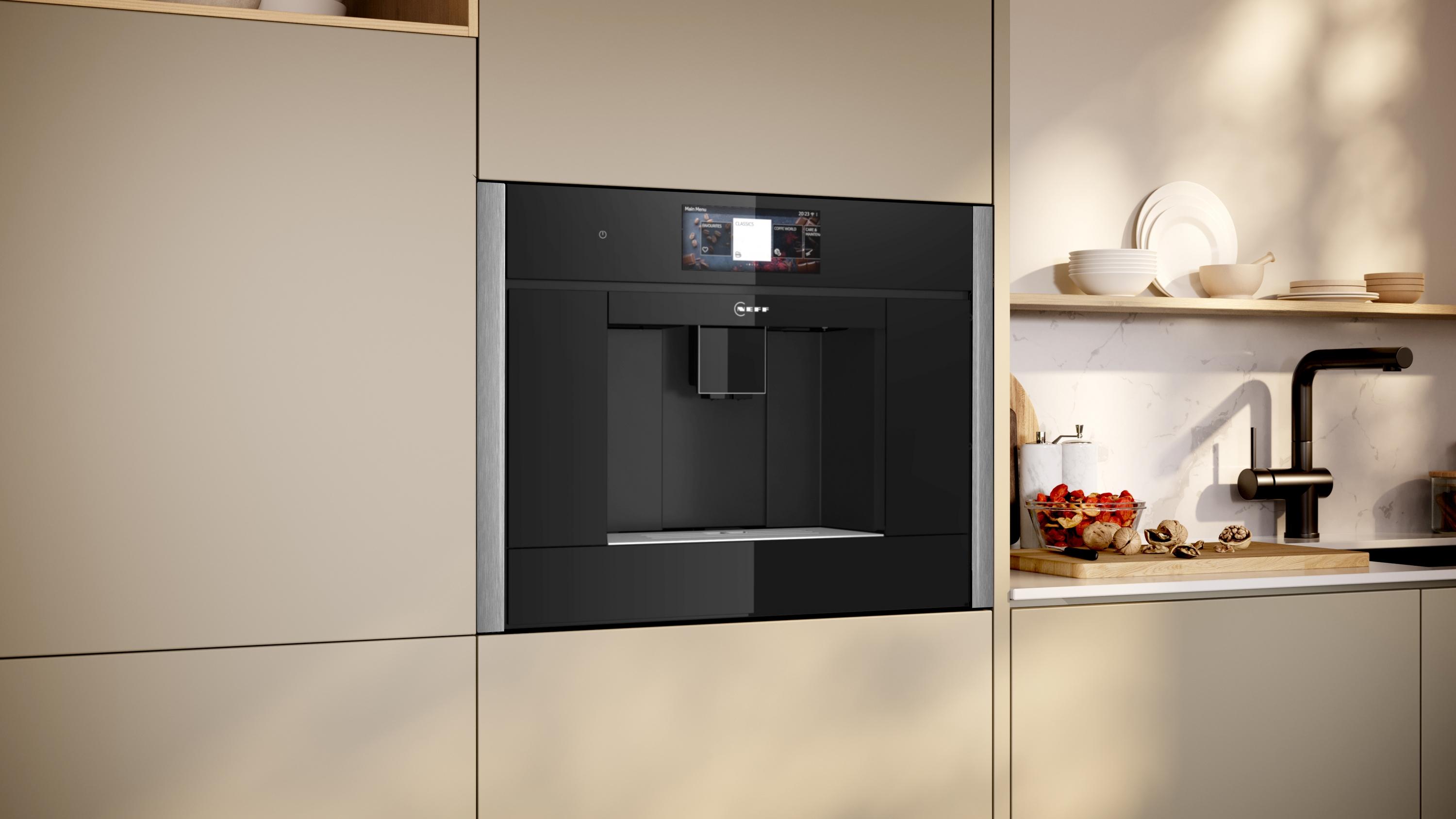 NEFF CL4TT11N0, N90, Einbau-Kaffeevollautomat, 6.8 Zoll Full Touch TFT-Farb- und Grafikdisplay
