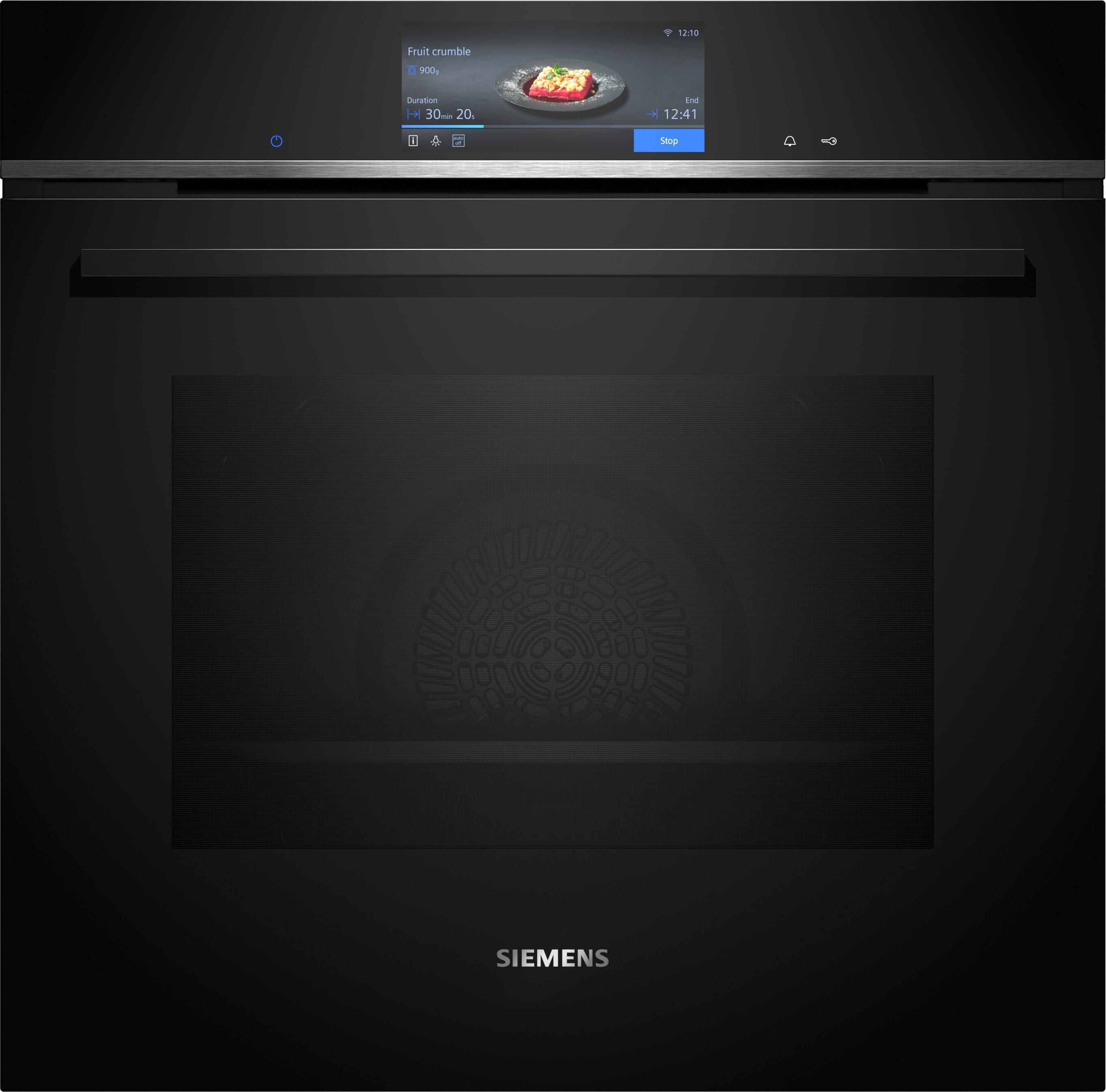 Siemens HB778G3B1 Einbau-Backofen iQ700, Integrierbarer Backofen 60 x 60cm, HomeConnect, cookControl Pro, TFT-Display, 4D-Heißluft, Schwarz