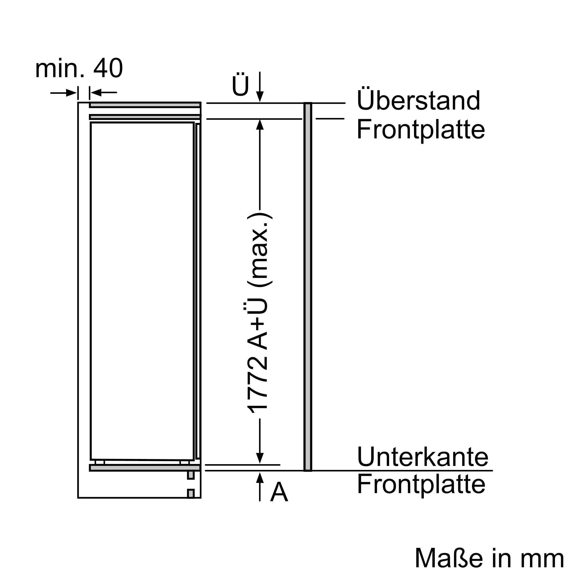 Siemens KI81RADD0 Einbaukühlschrank, Nischenhöhe 177,5 cm, Festtürtechnik, softClosing-Tür