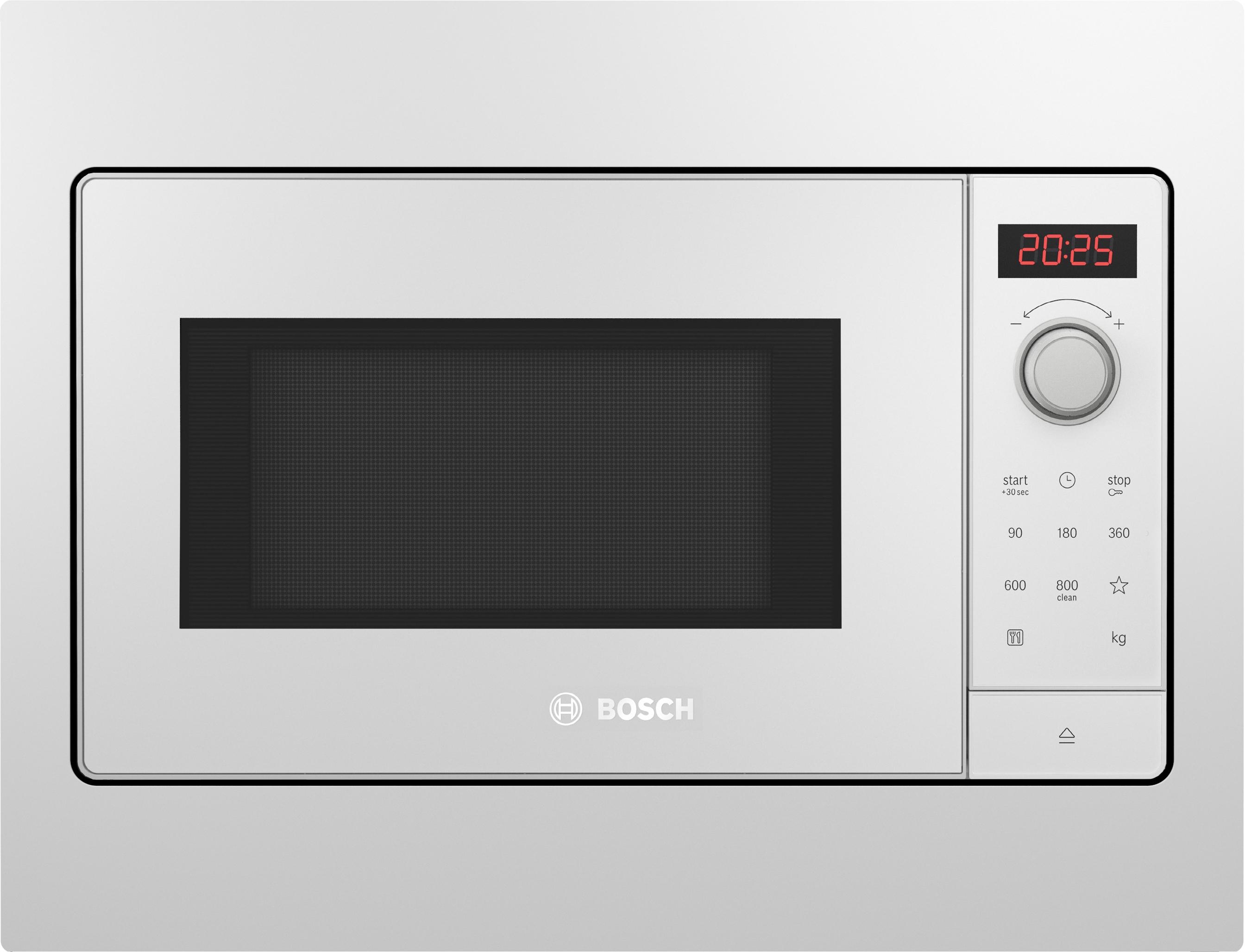 Bosch BFL523MW3 Serie 2 Einbau-Mikrowelle, 38 x 50 cm, 800 W Türanschlag Links