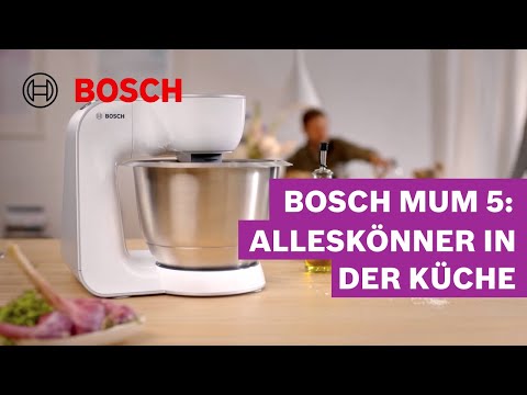 Bosch MUM5XW20 MUM 5 Küchenmaschine, integrierte Waage, große Edelstahlschüssel (3,9l), Profi-Patiss