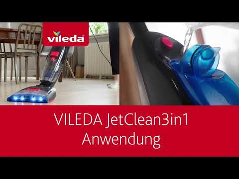 Vileda JetClean 3in1 Bodenreiniger,  Saugen, Wischen & Trocknen in nur einem Schritt, Saugwischer fü